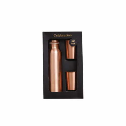 Copper Bottle with 2 Glass gift Set
