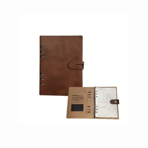 PU Cover Clip Notebook with Card Holder