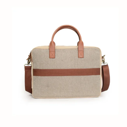 Premium Canvas Laptop Bag, Backview