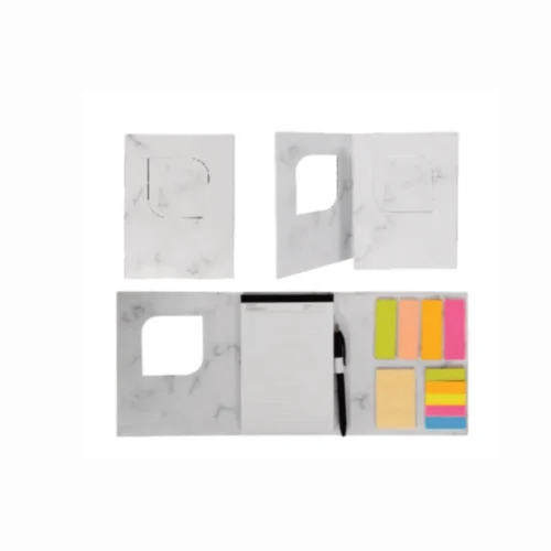 Marble Window Notepad with Sticky Note & Pen