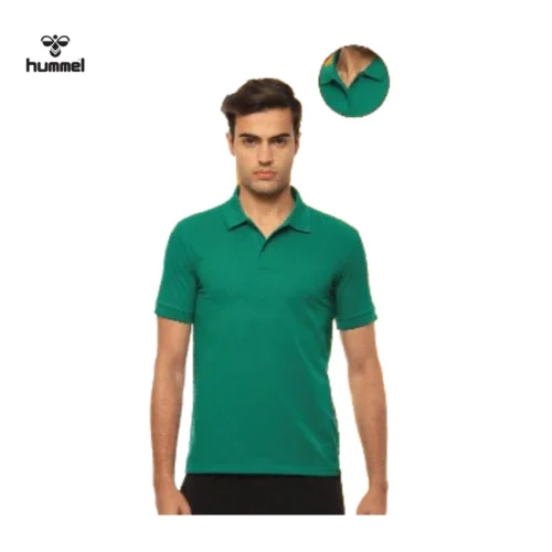 Hummel Plain Pique Polo T-Shirt in Green