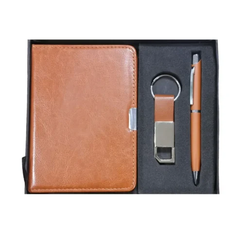 Customized Brown Pen, Keychain & Diary