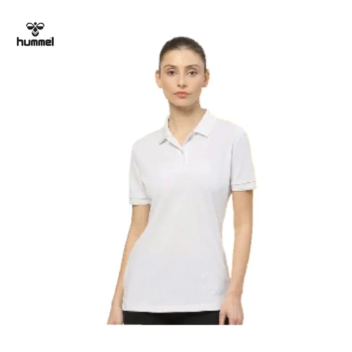 hummel Women's Pique Polo T-Shirt in White