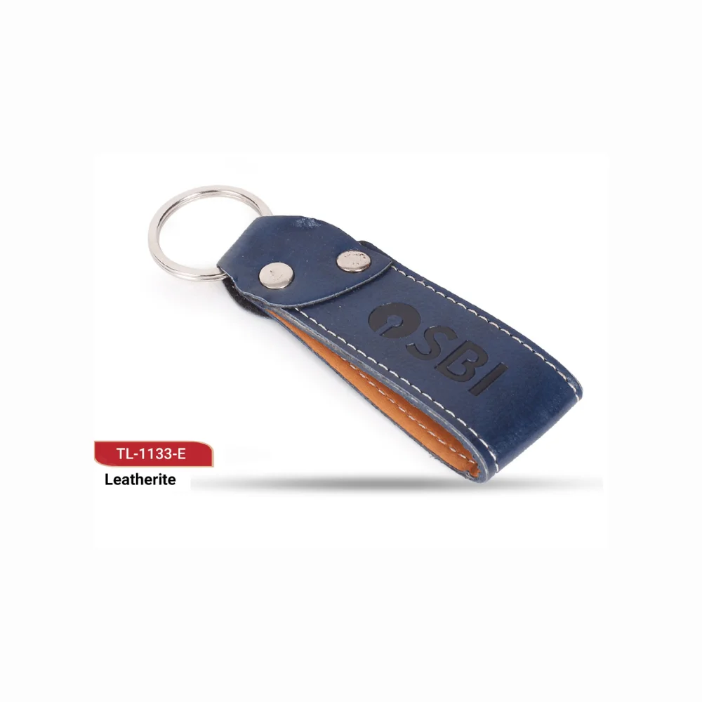 Custom Leather Keychain with Logo Embossed 603