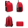 Custom Nylon Waterproof Laptop Backpack Red