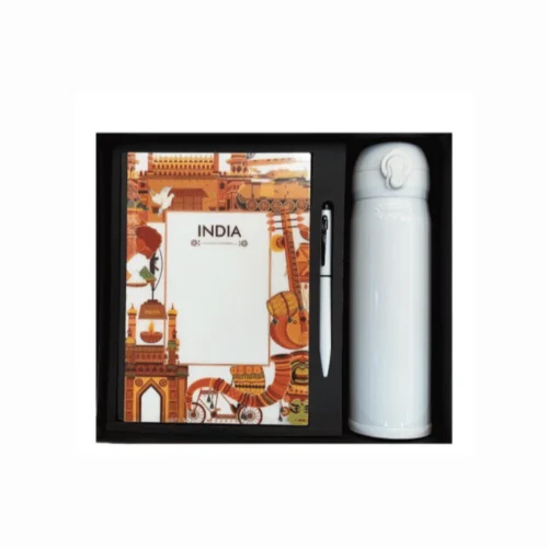 Marble Notebook with Premium Bottle Set