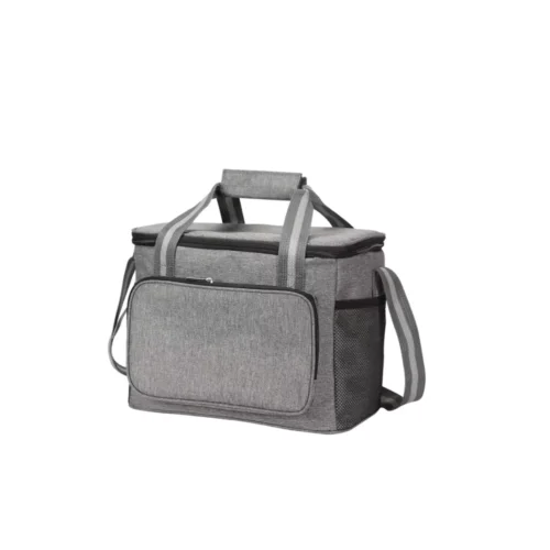 Insulated Lunch Box with Shoulder Strap in Grey Color