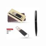 Metal Pen & Leather Keychain Gift Set Article 304