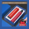 Custom Umbrella & Temp Bottle Corporate Gift Set in Red