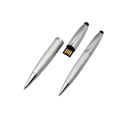 Custom Ball Pen with USB Pendrive Silver