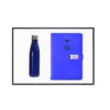 Custom Leatherette & Water Bottle Gift Set in Blue