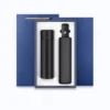 Custom Umbrella & Temp Bottle Corporate Gift Set in Black