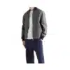 Customized Fleece Unisex Slim Fit Jacket in Charcoal Grey