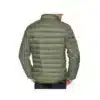 Customized Bomber Puffer Jacket in Petrol Green Backview