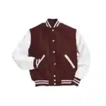 Customized Unisex Varsity Jacket 350 Plus GSM in Maroon