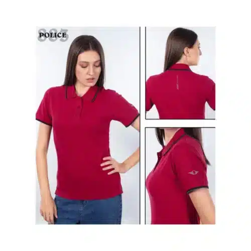 Custom Police Women's Polo T-Shirt in Red