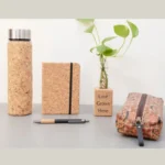 Eco Cork Borosil Water Bottle with Diary, Pen, planter & Pouch