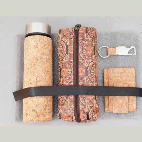 Eco Cork Pouch, Waterbottle. Keychain & Cardholder