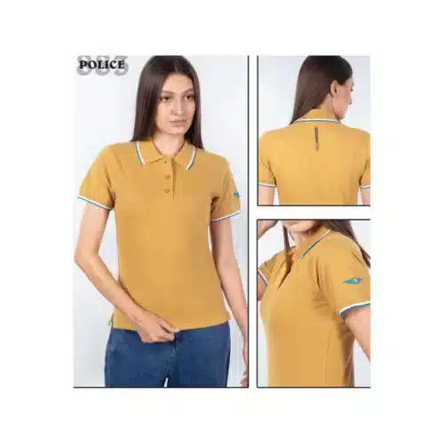 Custom Police Women's Polo T-Shirt in Honey Yellow