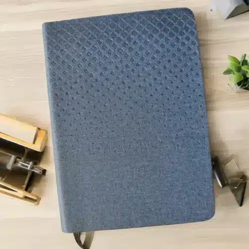 Dotted Canvas A5 Notebook in Blue