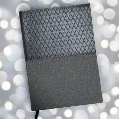 Diamond Cut A5 Black Leatherette Notebook