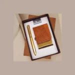 Tan Gold Pen & Card Holder Gift Set