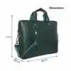 Crocodile Leather Laptop Messenger Bag in Bottle Green