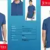 John Player Men's Customized Navy Blue Polo T-Shirt