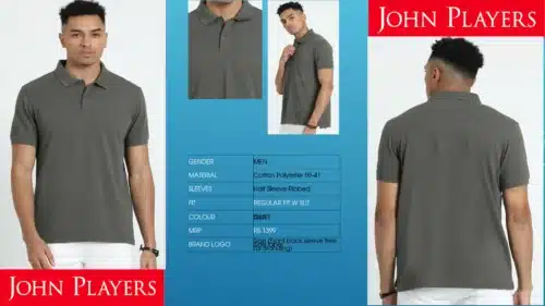 John Player Customized Polo T-Shirt in Olive