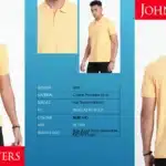 John Player Customized Musterd Yellow Polo T-Shirt