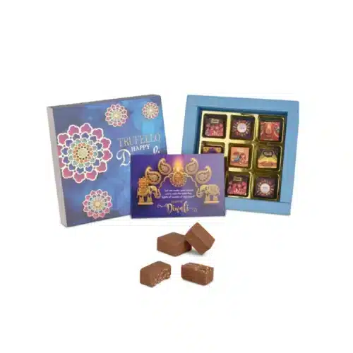 Trufello Diwali Bliss Box – 9 Premium Chocolates with Festive Prints