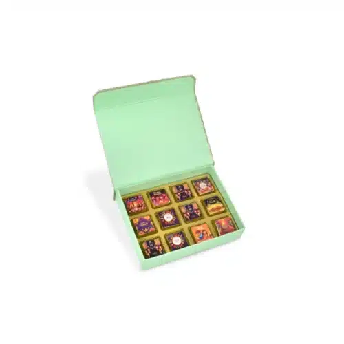 Luxury 12-Flavour Chocolate Pack in Kappa Magnetic Box | Custom Logo Sleeve | FSSAI Certified Corporate Gifting