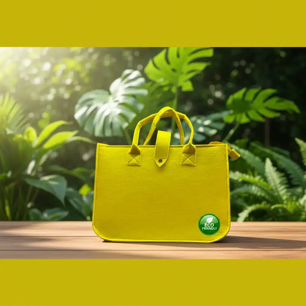 Yellow Colour Eco-Friendly Felt Bag