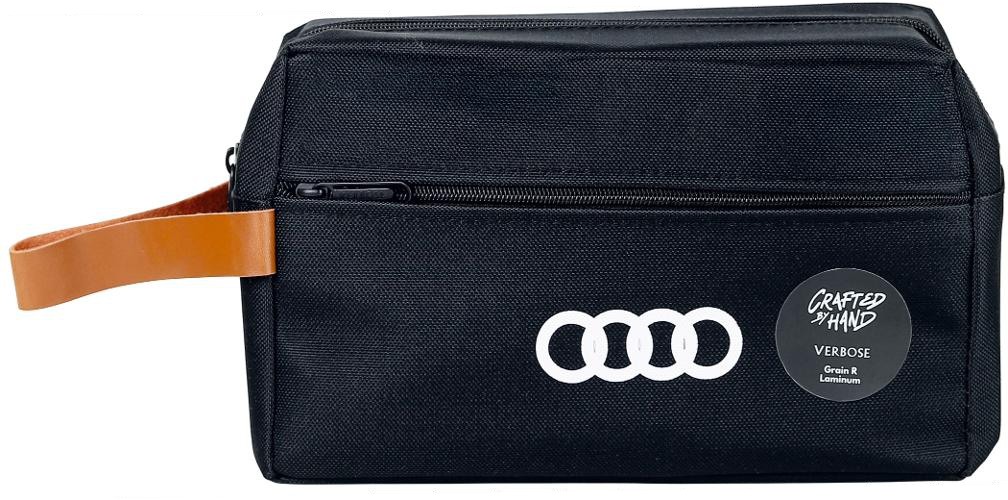 Custom Black Dual-Zip Travel Pouch