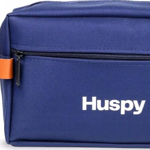 Custom Navy Dual-Zip Travel Pouch