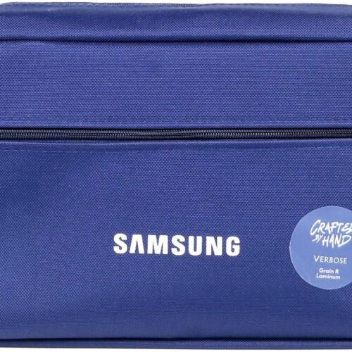 Custom Navy Double-Zip Organizer Pouch