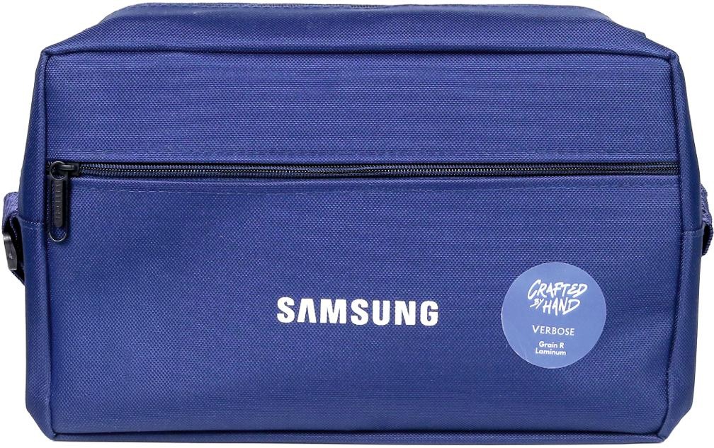 Custom Navy Double-Zip Organizer Pouch