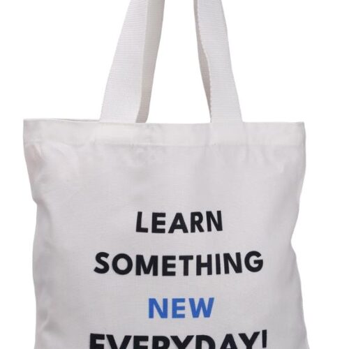 Custom White Canvas Promotional Tote