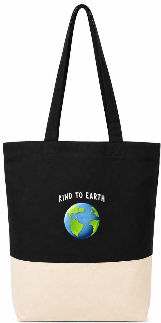 Custom Natural and Olive Two-Tone Canvas Tote