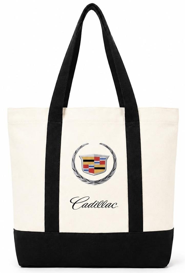 Custom Natural and Black Canvas Zip Tote with Front Pocket
