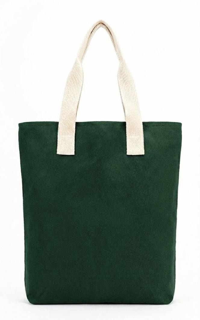 Custom Green Canvas Zip Tote with Front Pocket