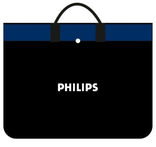 Custom Black Foldable Carry Bag with Blue Contrast