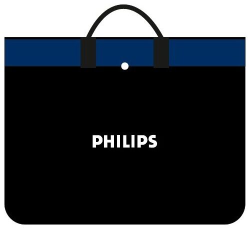 Custom Black Foldable Carry Bag with Blue Contrast