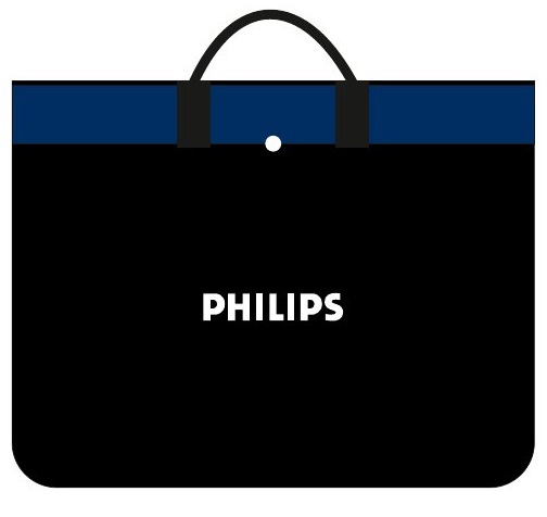 Custom Black Foldable Carry Bag with Blue Contrast