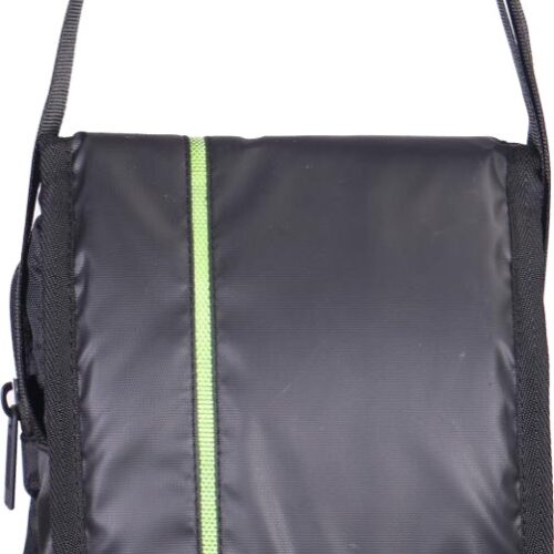 Custom Black Side Sling Bag with Contrast Piping