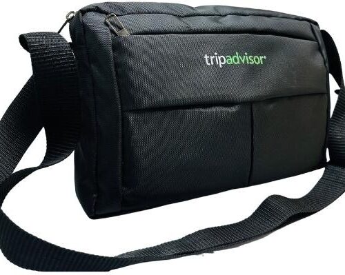 Custom Black Nylon Travel Sling Bag