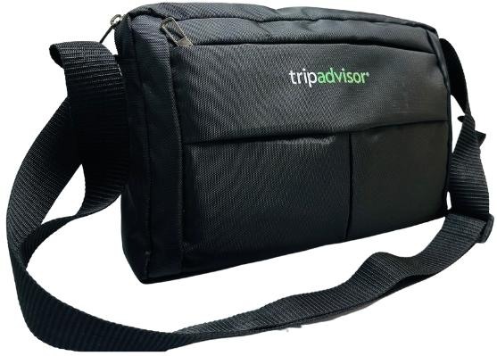 Custom Black Nylon Travel Sling Bag