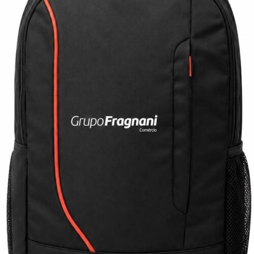 Custom Black High-Line Backpack with Red Piping