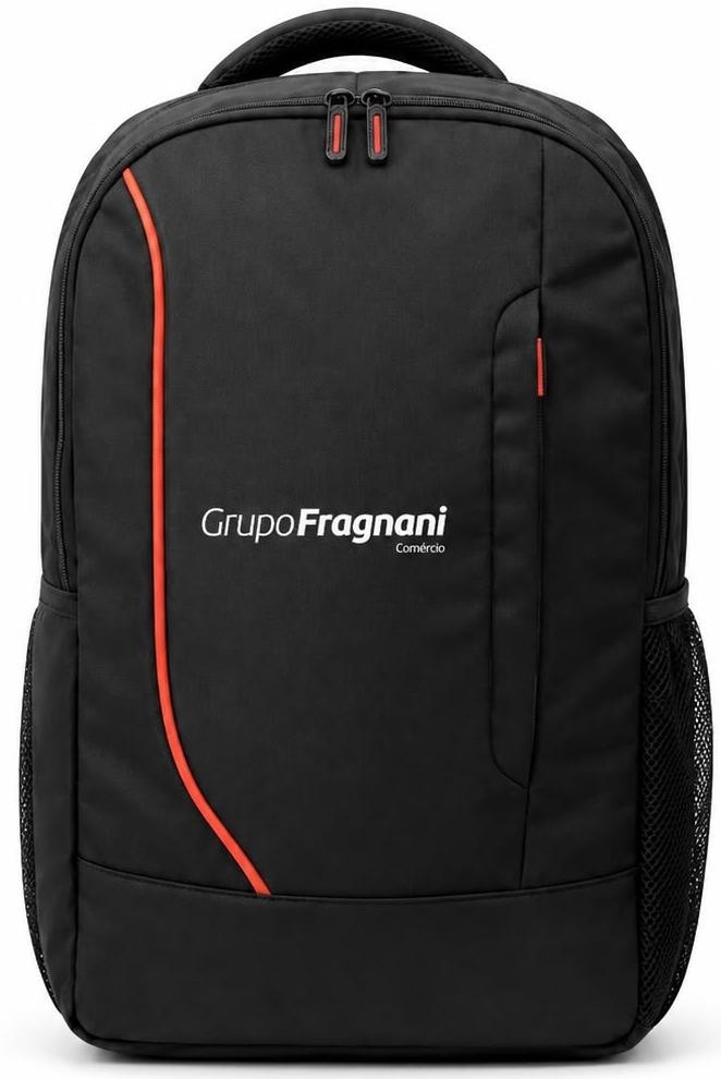 Custom Black High-Line Backpack with Red Piping