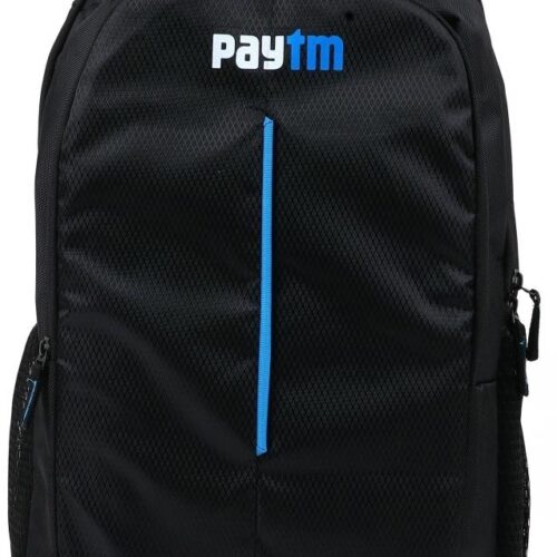 Custom Black Premium Backpack with Contrast Piping